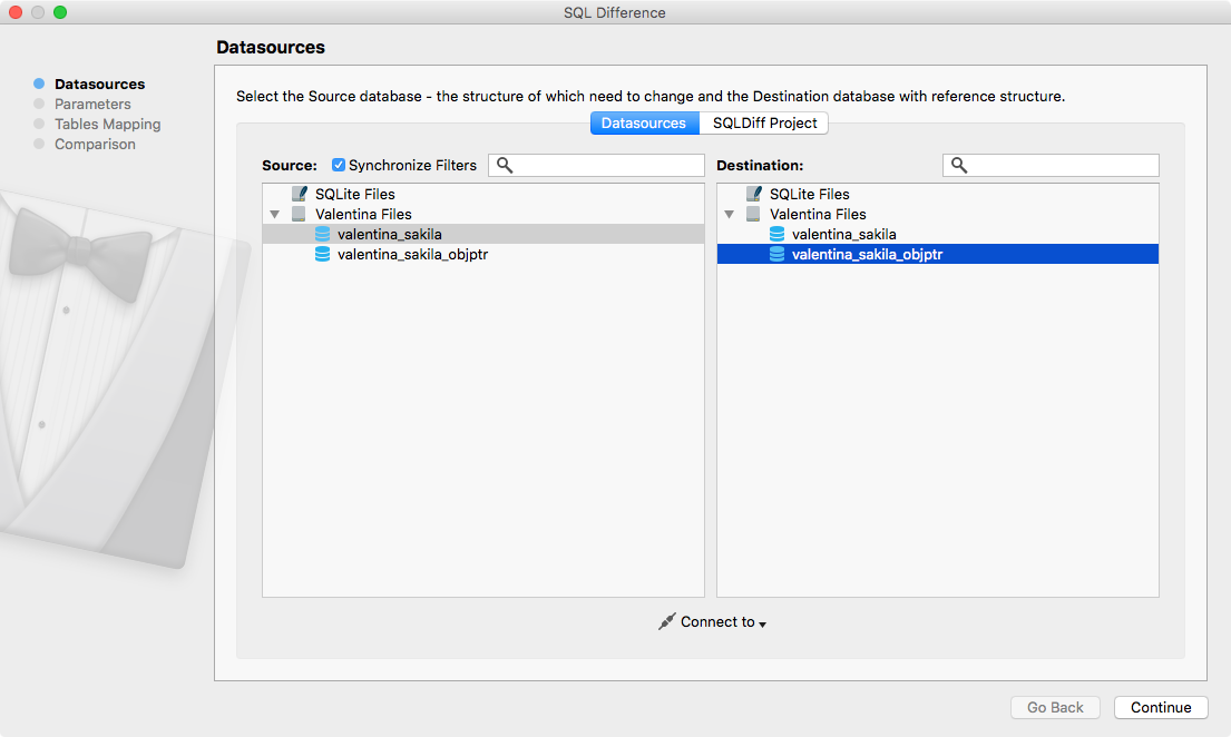 Visual SQL DIFF in Valentina Studio is one of several Database Continuous Integration tools.