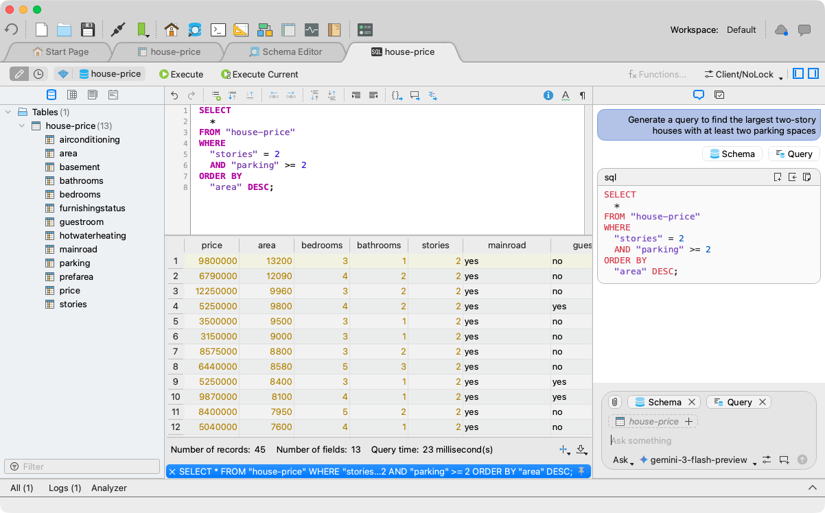 Valentina Studio SQL Editor